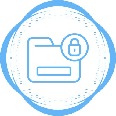  Belge Şifreleme simgesi, vektör illüstrasyonu  