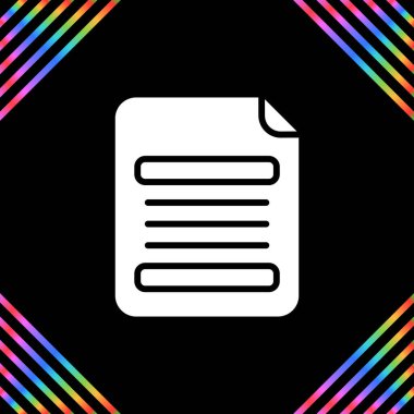 Belge. Web simgesi basit illüstrasyon 