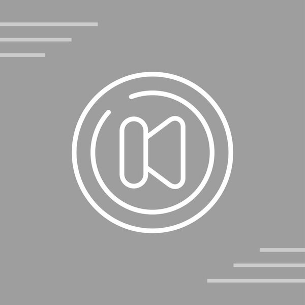 vector web icon video Previous Track button 