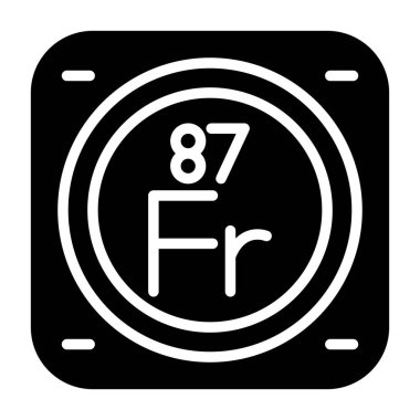 Periyodik tablonun kimyasal elementinin web illüstrasyonu