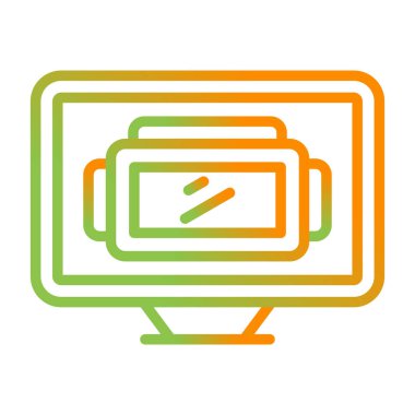 dizüstü bilgisayar web simgesi, vektör illüstrasyonu