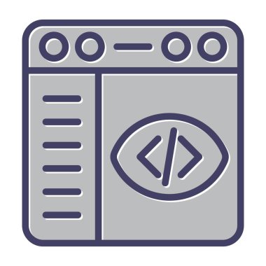 Tarayıcı web simgesi, basit illüstrasyon