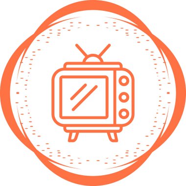Televizyon. Web simgesi basit illüstrasyon 