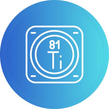 Periyodik tablonun kimyasal elementinin web illüstrasyonu