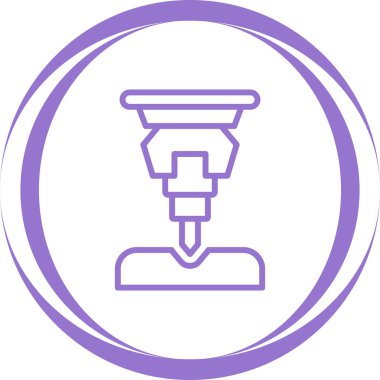 Kaya matkabı aracı simgesi, basit biçim