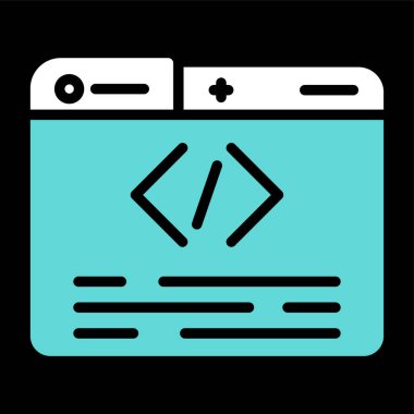 Programlama simgesinin vektör illüstrasyonu