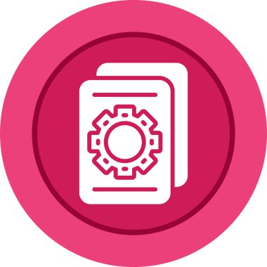 belge web simgesi, vektör illüstrasyonu