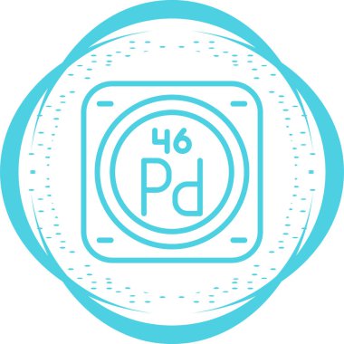 Periyodik tablonun kimyasal elementinin web illüstrasyonu