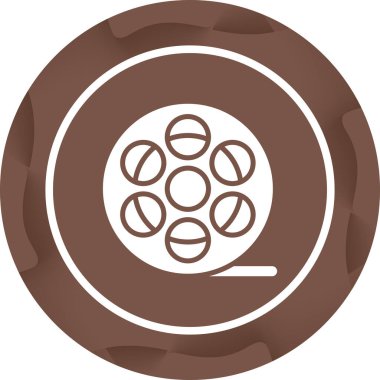 Film makarası web simgesi, basit vektör illüstrasyonu