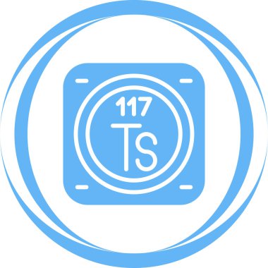 Kimyasal Element Web simgesi vektör çizimi