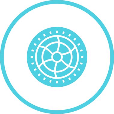 Soğutma hayran simgesi, vektör illüstrasyonu