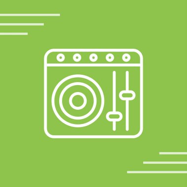DJ Denetleyici Web simgesi vektör illüstrasyonu 