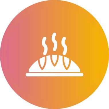 İzole edilmiş taze ekmek simgesinin vektör çizimi 