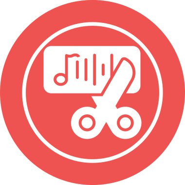 kesme aracı simgesi vektör illüstrasyonu