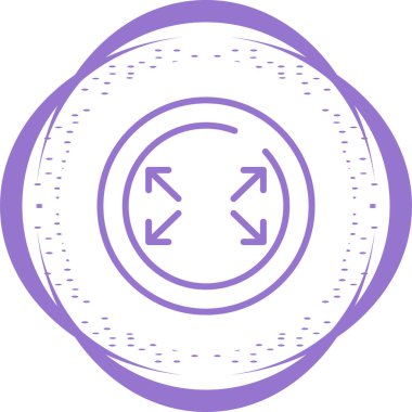 Tam Ekran Çemberi Simgesinin vektör çizimi