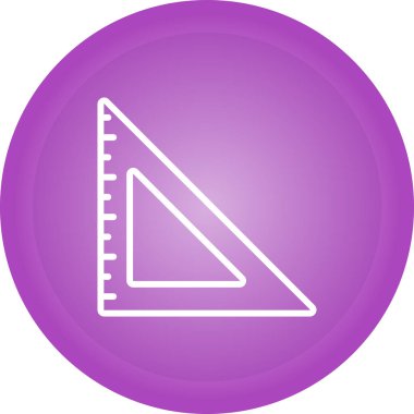 Üçgen cetvel kutsal kişilerin resmi, vektör çizim 