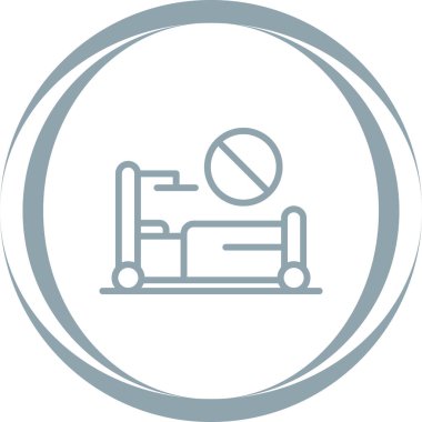 yatak ağı simgesi, basit vektör illüstrasyonu