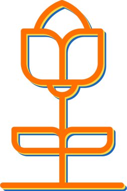 Lale. Web simgesi basit illüstrasyon 
