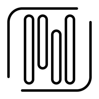 Satır simgesi, logo tasarım şablonu, vektör illüstrasyonu