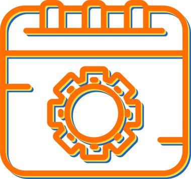 Takvim. Web simgesi basit illüstrasyon 