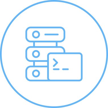 SSH Ev Sahipliği Web simgesi, vektör illüstrasyonu 