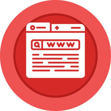 Web sitesi simgesi, vektör illüstrasyonu basit tasarım