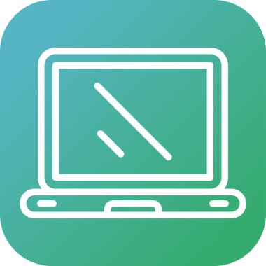 dizüstü bilgisayar web simgesi, vektör illüstrasyonu