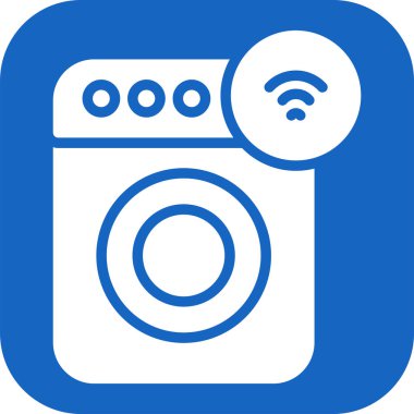 Çamaşır makinesi. Web simgesi basit illüstrasyon