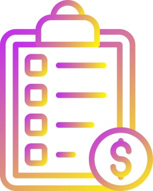 Mali Planlama kavramı illüstrasyonu, simge sembolü.