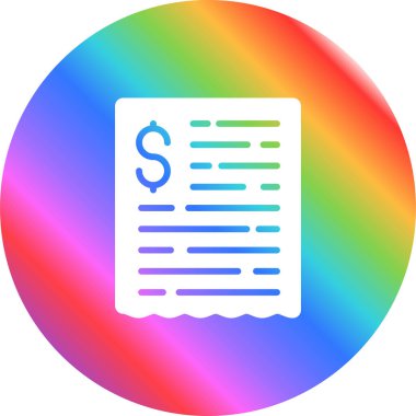 Bill vektör simgesi modern illüstrasyon