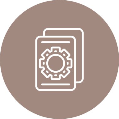 belge web simgesi, vektör illüstrasyonu