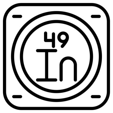 Periyodik tablonun kimyasal elementinin web illüstrasyonu