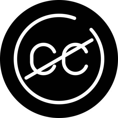 Uygulamalar ve web siteleri için kapatılan altyazı veya altyazı düz vektör simgesi