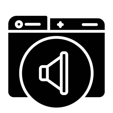 ses simgesi, vektör illüstrasyonu