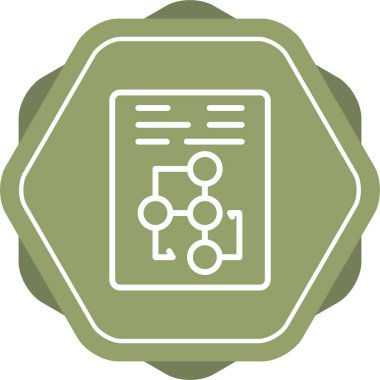 Belge Çalışma Akımı simgesi, vektör illüstrasyonu basit tasarım