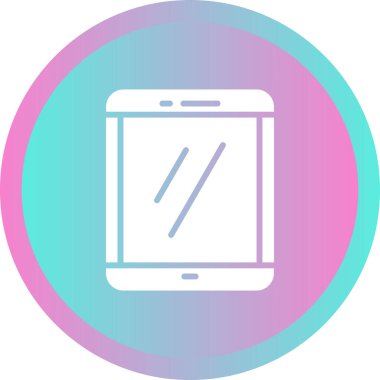 Tablet bilgisayar satırı simgesinin vektör çizimi. 