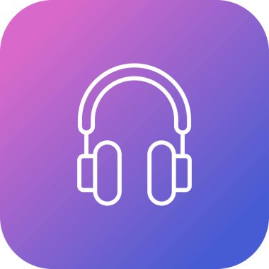 kulaklıklar web simgesi, vektör illüstrasyonu