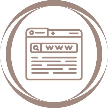 Web sitesi simgesi, vektör illüstrasyonu basit tasarım