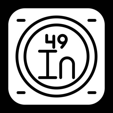 Periyodik tablonun kimyasal elementinin web illüstrasyonu