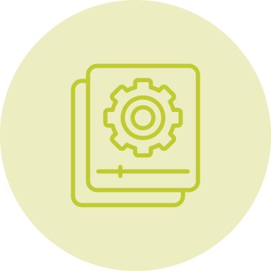 Belge Otomasyon simgesi, vektör illüstrasyonu  