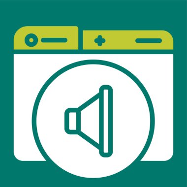 ses simgesi, vektör illüstrasyonu