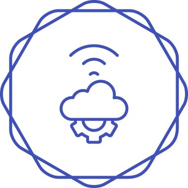 Bulut Otomasyonu Web simgesi vektör çizimi