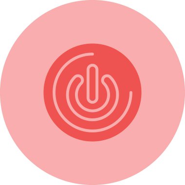 Güç Düğmesi simgesi, vektör illüstrasyonu