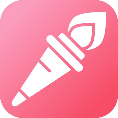 Meşale Web simgesi vektör illüstrasyonu     