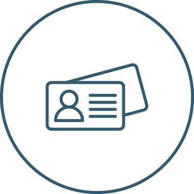 Kartvizit simgesinin vektör illüstrasyonu 