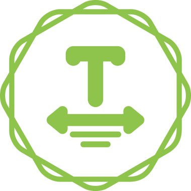 Metin simgesinin vektör illüstrasyonu