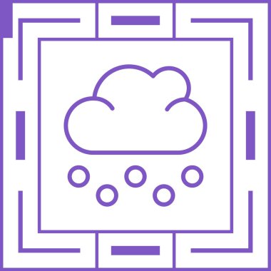 Bulut hesaplama simgesinin vektör illüstrasyonu