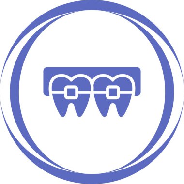 diş teli vektör çizgisi simgesini destekler