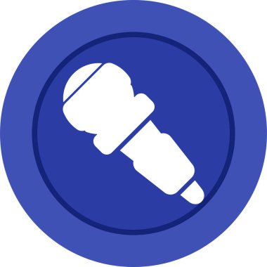 mikrofon web simgesi, vektör çizim