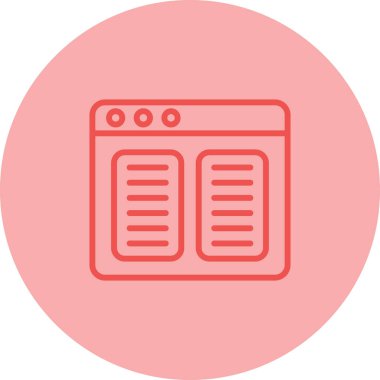 Tarayıcı simgesi. Web vektör illüstrasyonu